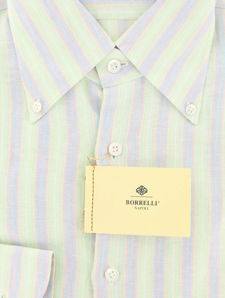 Luigi Borrelli Green Shirt - 15.75 US / 40 EU