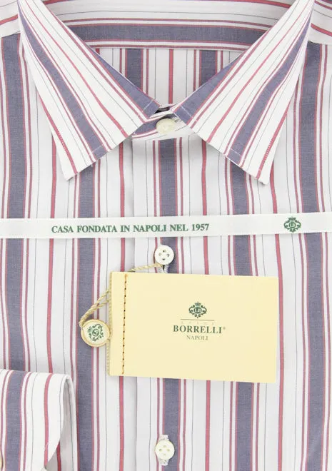 Luigi Borrelli Navy Blue Shirt – Size: 16.5 US / 42 EU