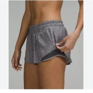 Lululemon Hotty Hot Low-Rise Lined Short Marled Gray Size 8 lululemon athletica