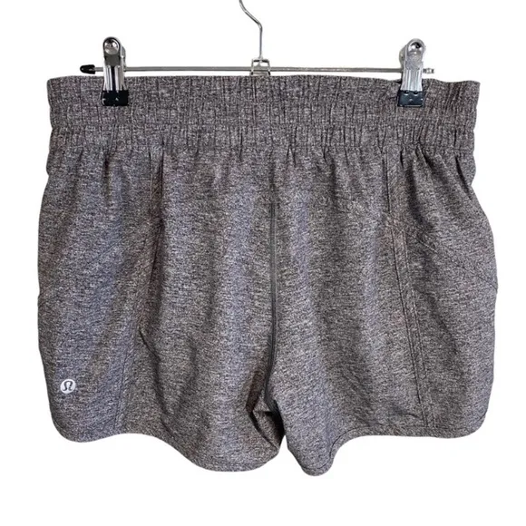 Lululemon Hotty Hot Low-Rise Lined Short Marled Gray Size 8 lululemon athletica