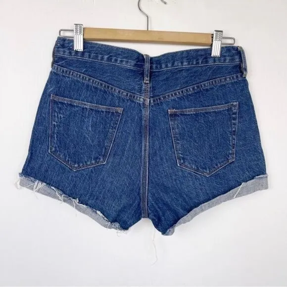 Madewell High-Rise Denim Shorts raw hem size 26