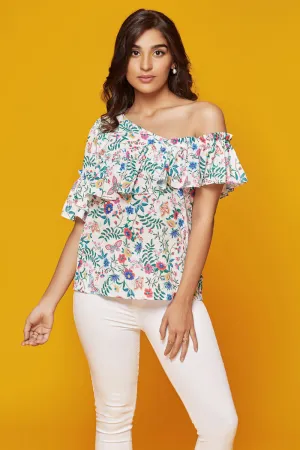 Maeve Ruffled Off-Shoulder Top