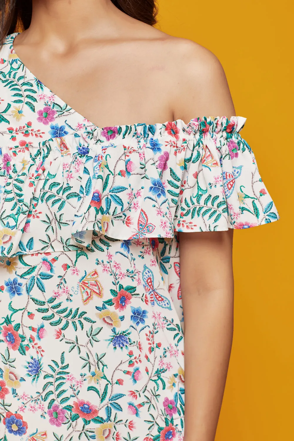 Maeve Ruffled Off-Shoulder Top