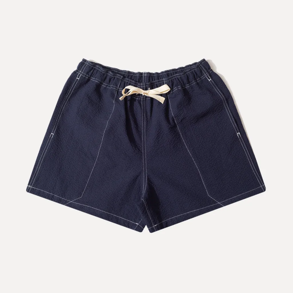 Magic Short - Navy Seersucker