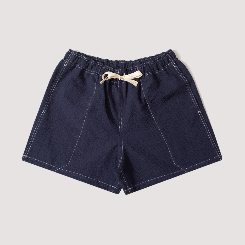 Magic Short - Navy Seersucker