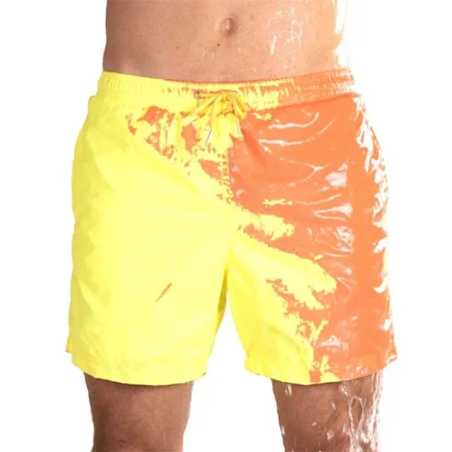 Magical Change Color Board Shorts Summer Men Swimming Trunks Swimwear Swimsuit Quick Dry Bathing Shorts Beach Pant Dropshipping