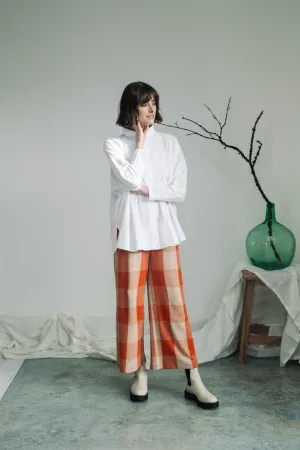 Magnolia Organic Cotton Jersey and Poplin Shirt in White