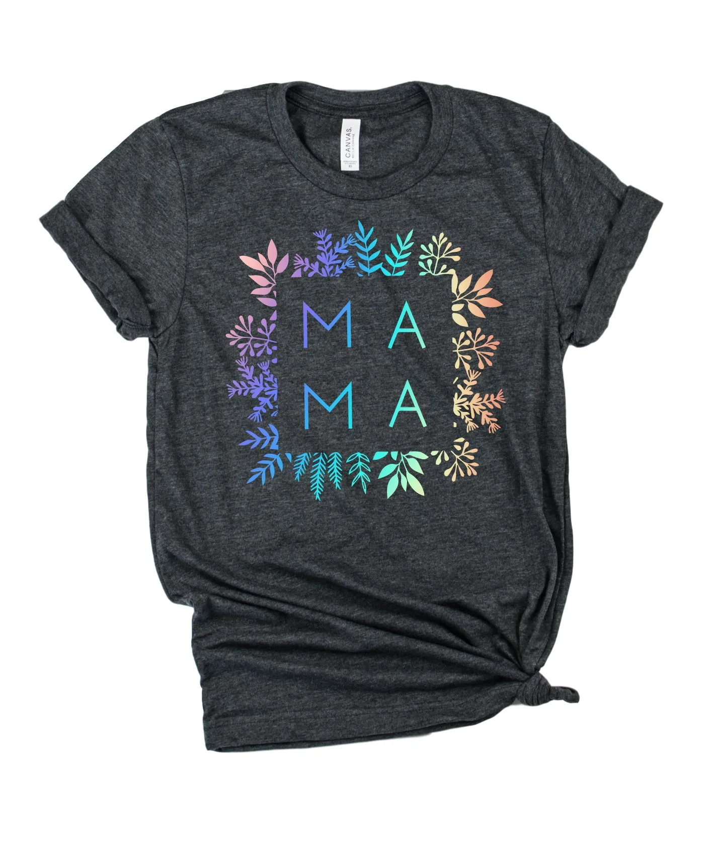 Mama Floral Rainbow Shirt | Unisex Crew