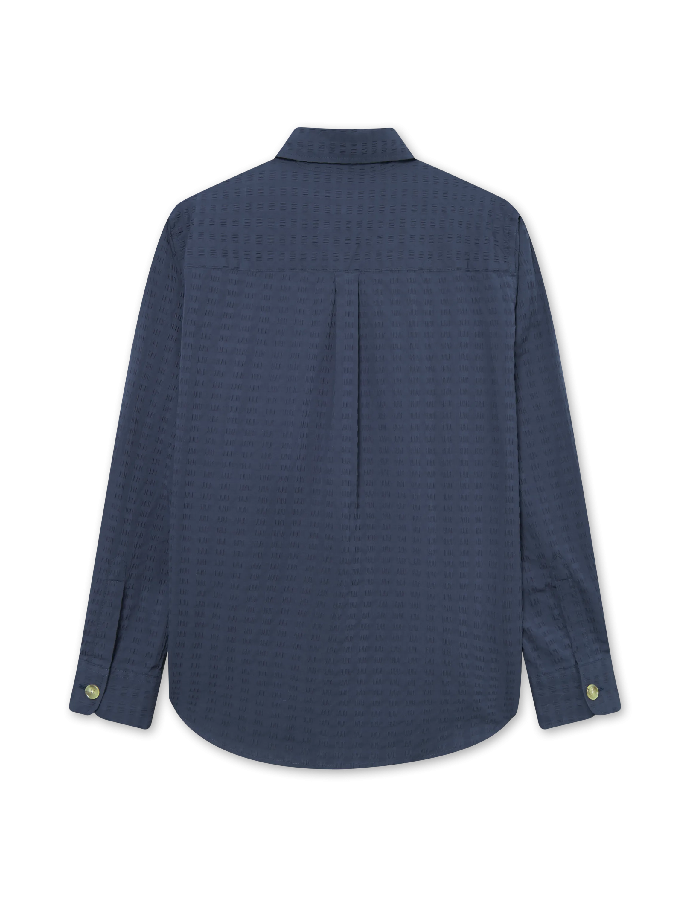 Map Seersucker Shirt | Navy