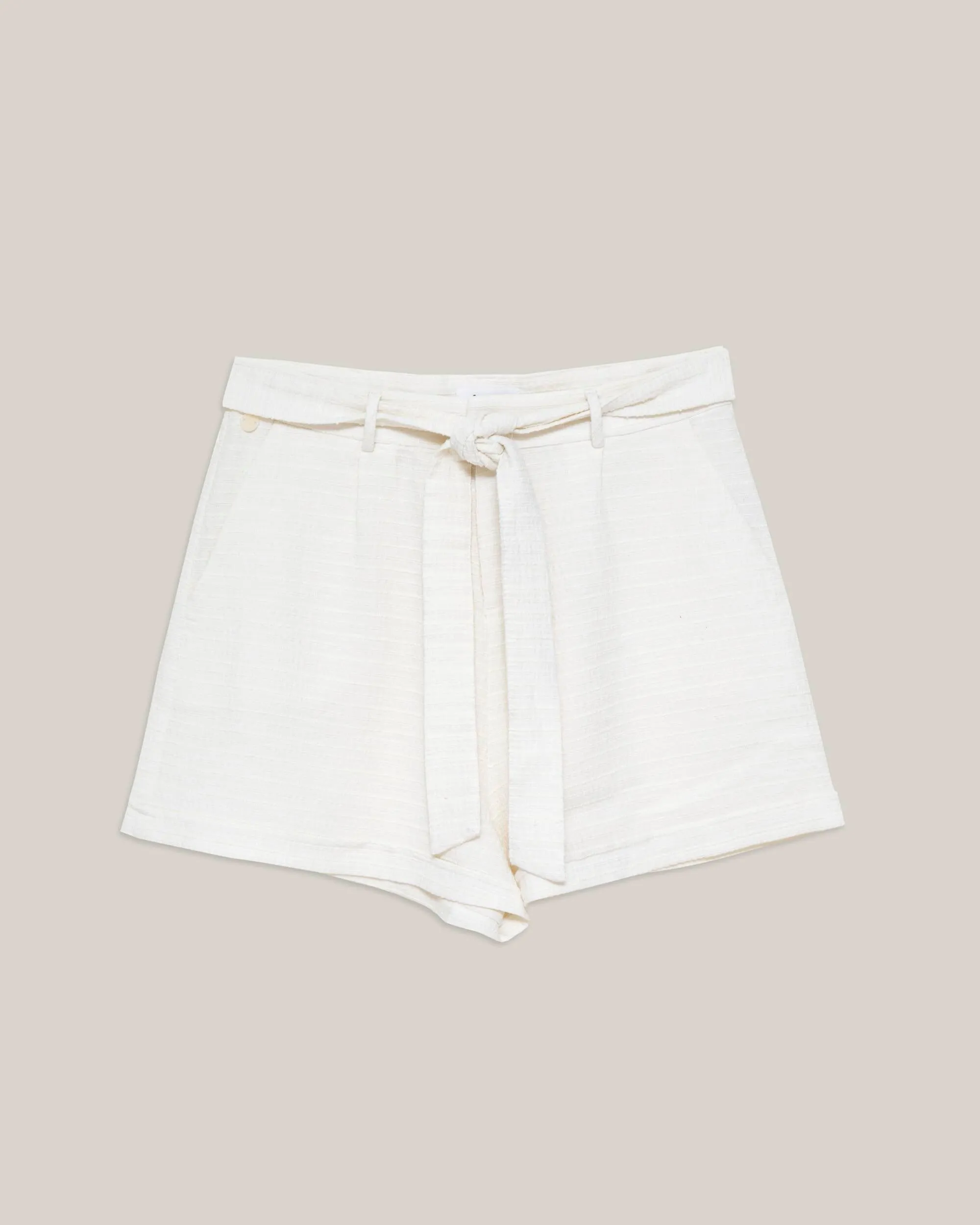 Marble Belted Short White