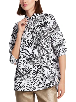 Marc Cain Printed "Rethink Together” Shirt Blouse WS 51.04 W06