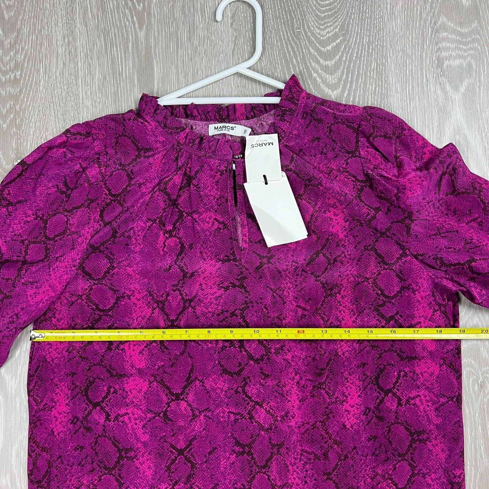Marcs Pure Silk What Dreams May Plum Womens Dress Size 10 (New)