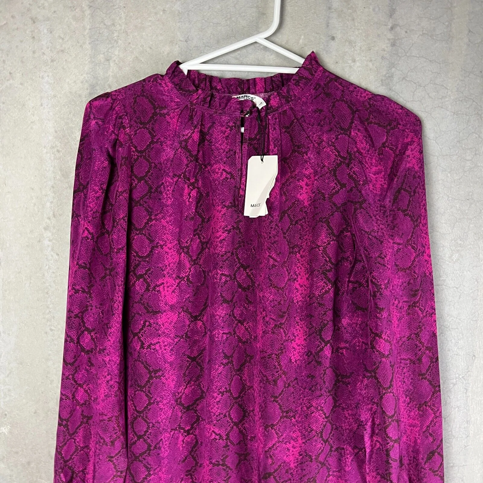 Marcs Pure Silk What Dreams May Plum Womens Dress Size 10 (New)