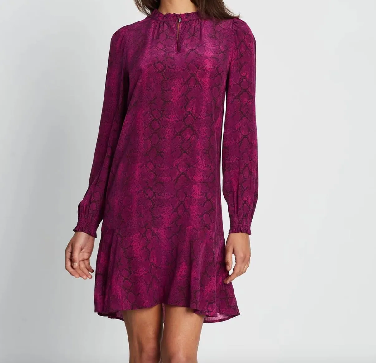 Marcs Pure Silk What Dreams May Plum Womens Dress Size 10 (New)