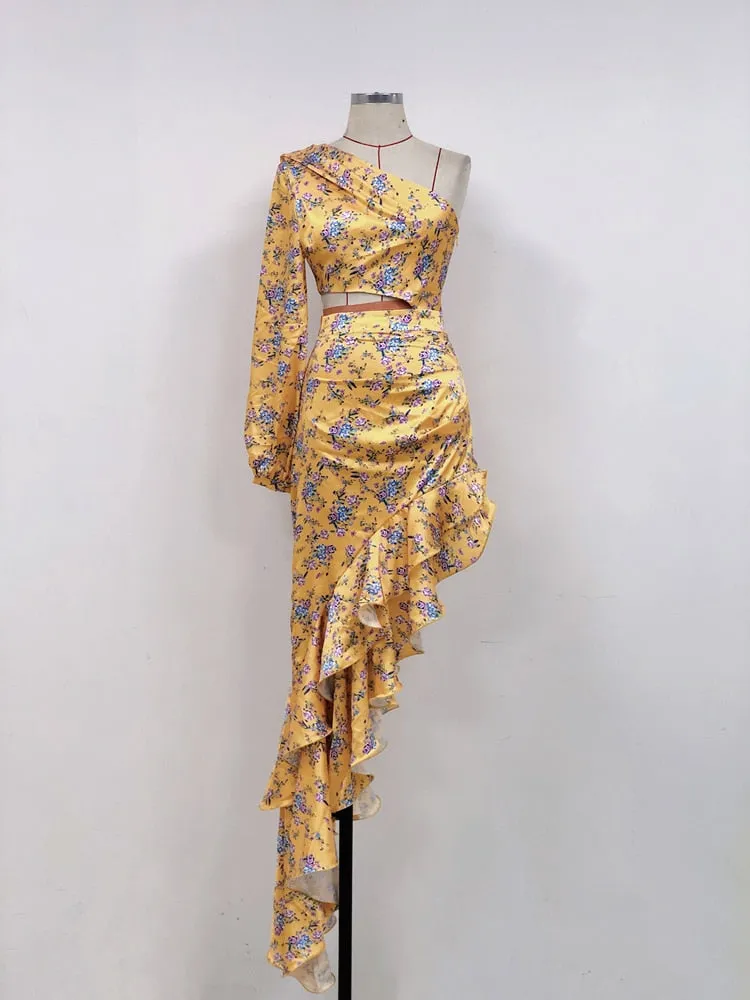 Marigold One Shoulder Dress