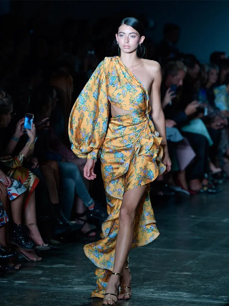 Marigold One Shoulder Dress