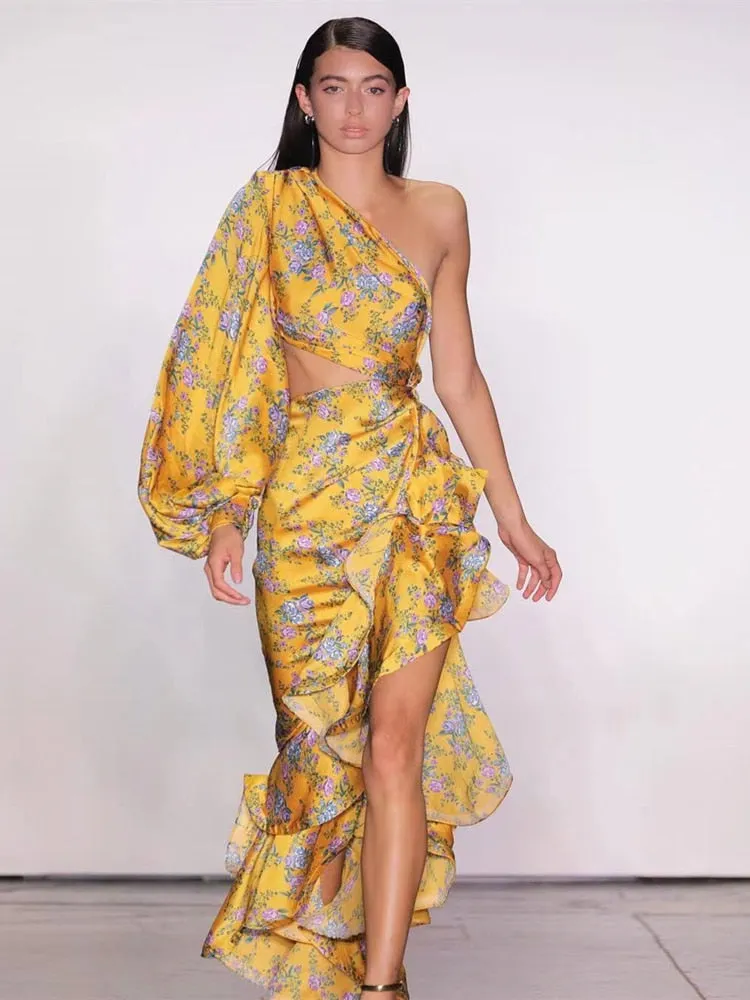 Marigold One Shoulder Dress
