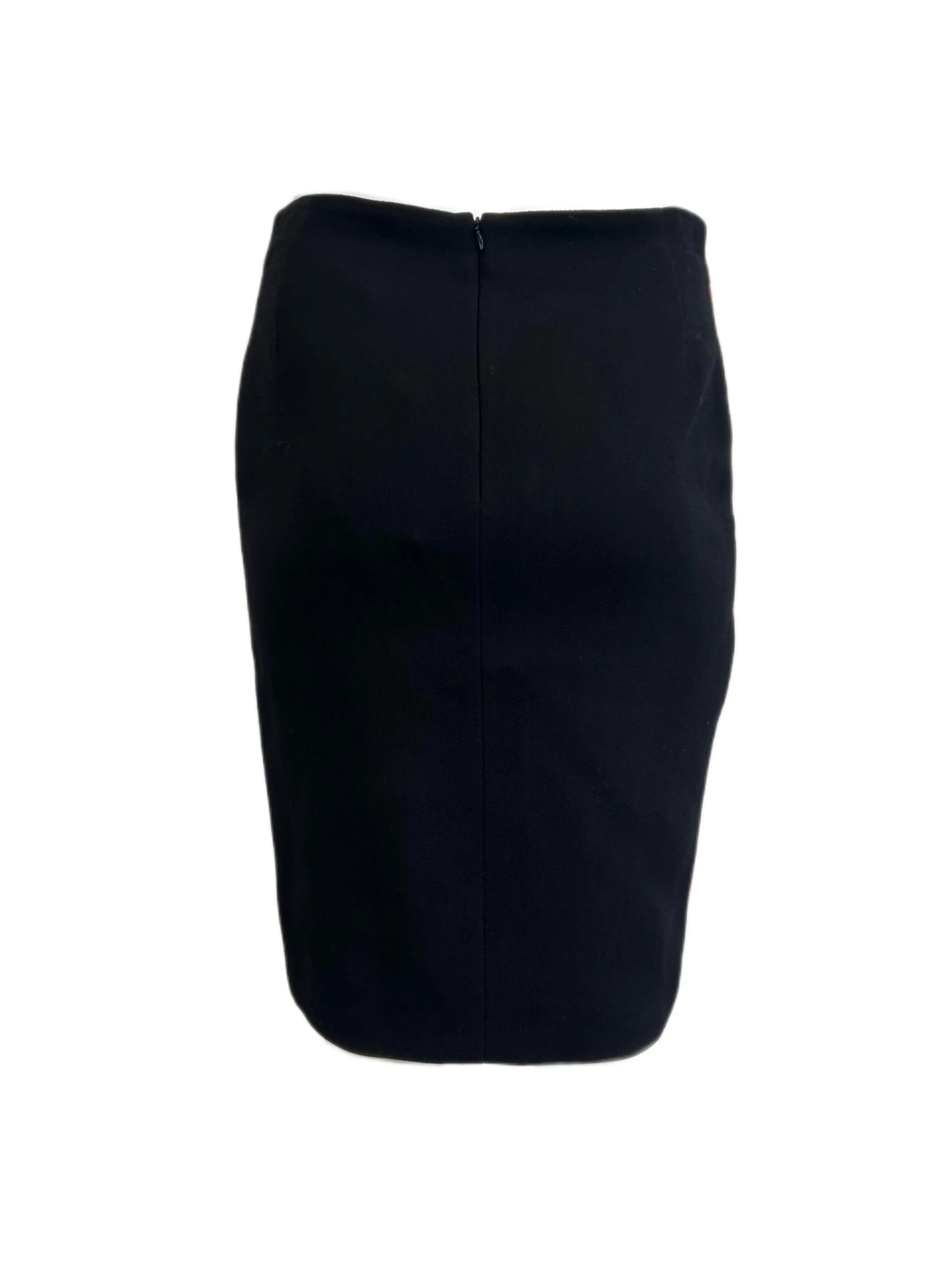 Marina Rinaldi Women's Nero Chimera Straigth Studded Skirt NWT