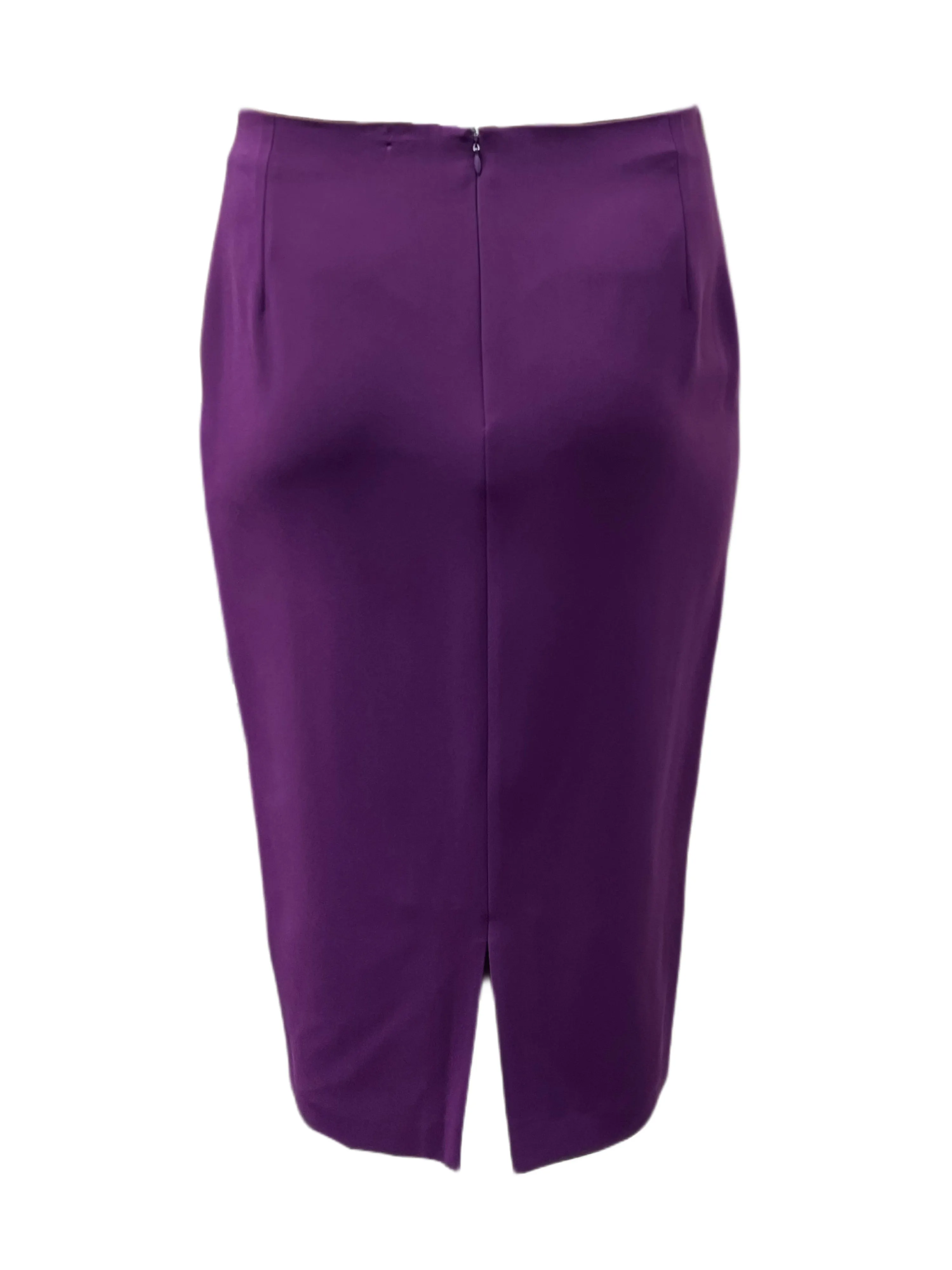 Marina Rinaldi Women's Purple Colonna Straight Skirt NWT