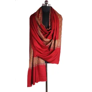 Maroon Dordar Cashmere Pashmina Shawl