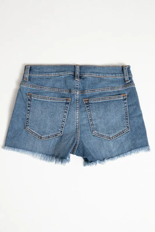 MARTINA CUT OFF DENIM SHORTS