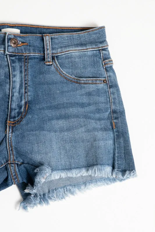 MARTINA CUT OFF DENIM SHORTS