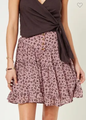 Marvelous Mauve Leopard skirt