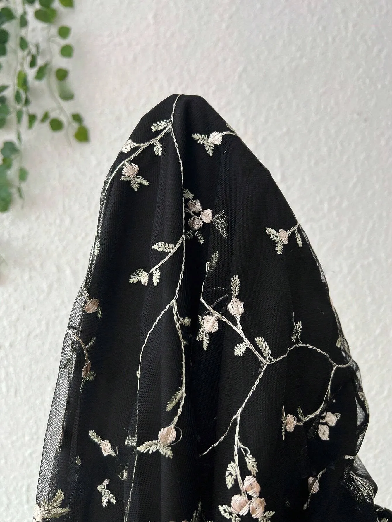 Maternity Embroidered Sheer Split Maxi Dress