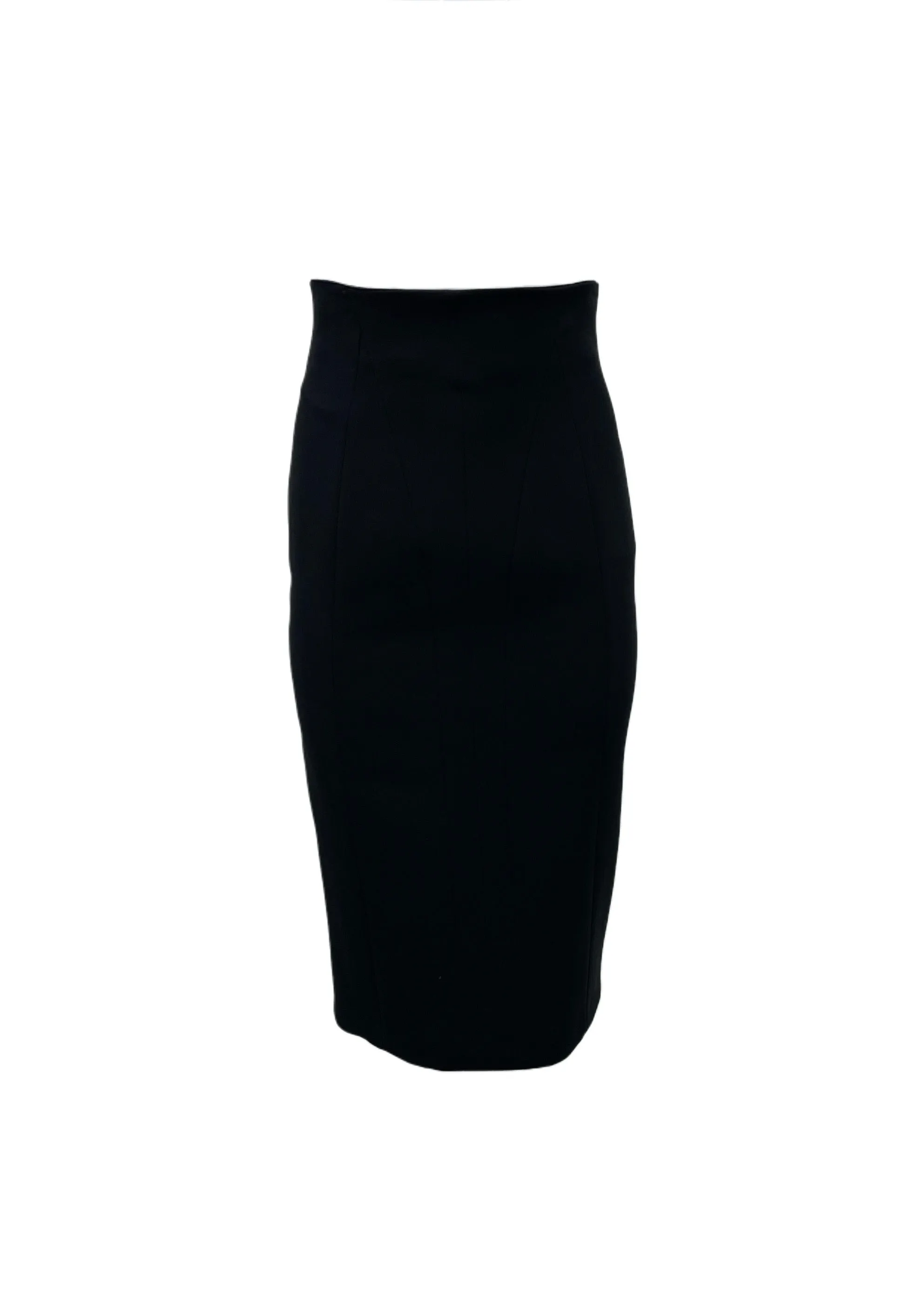 Max Mara Women's Black Canditi Streight Midi Skirt NWT