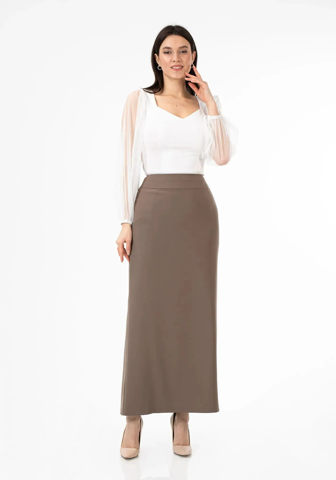 Maxi Back Slitted Pencil Skirt
