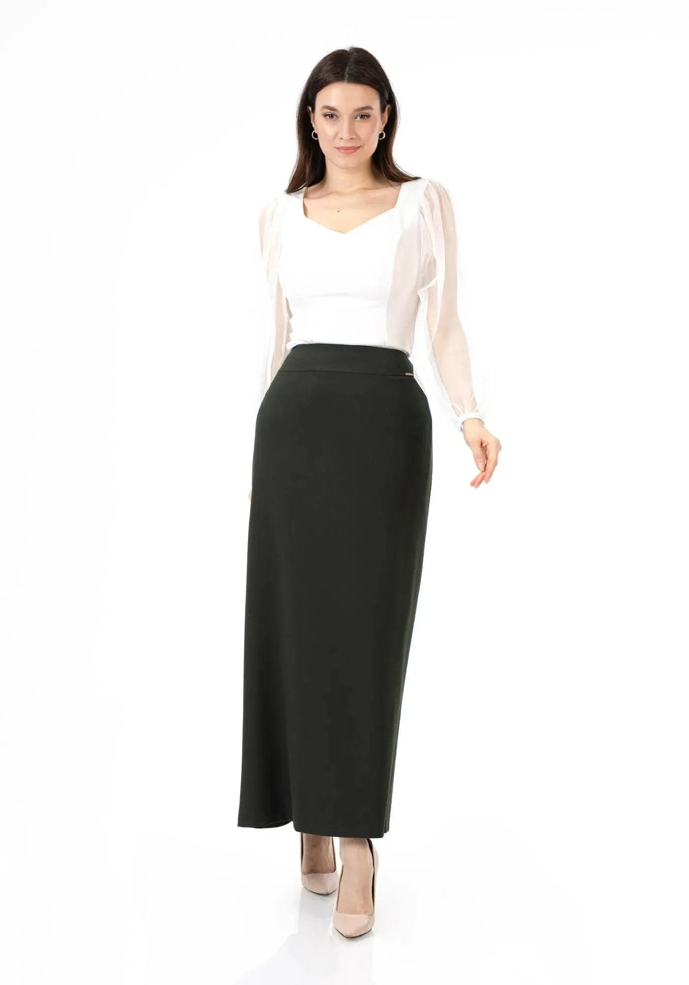 Maxi Back Slitted Pencil Skirt