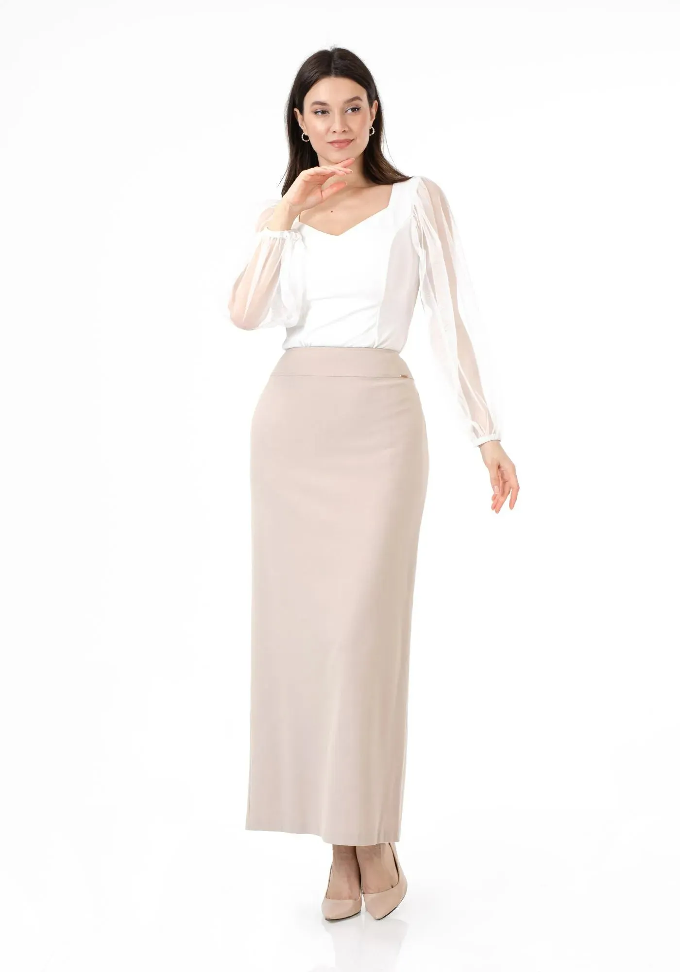 Maxi Back Slitted Pencil Skirt