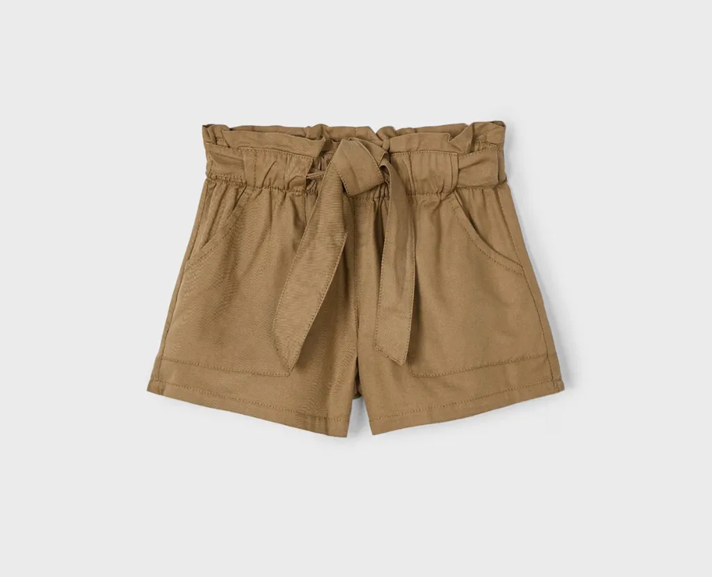 Mayoral Girl Brown Tie Shorts