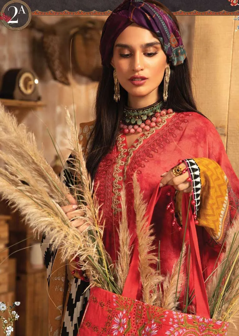 MB-102-A - Unstitched -  M.Prints Winter Collection by Maria B 2021