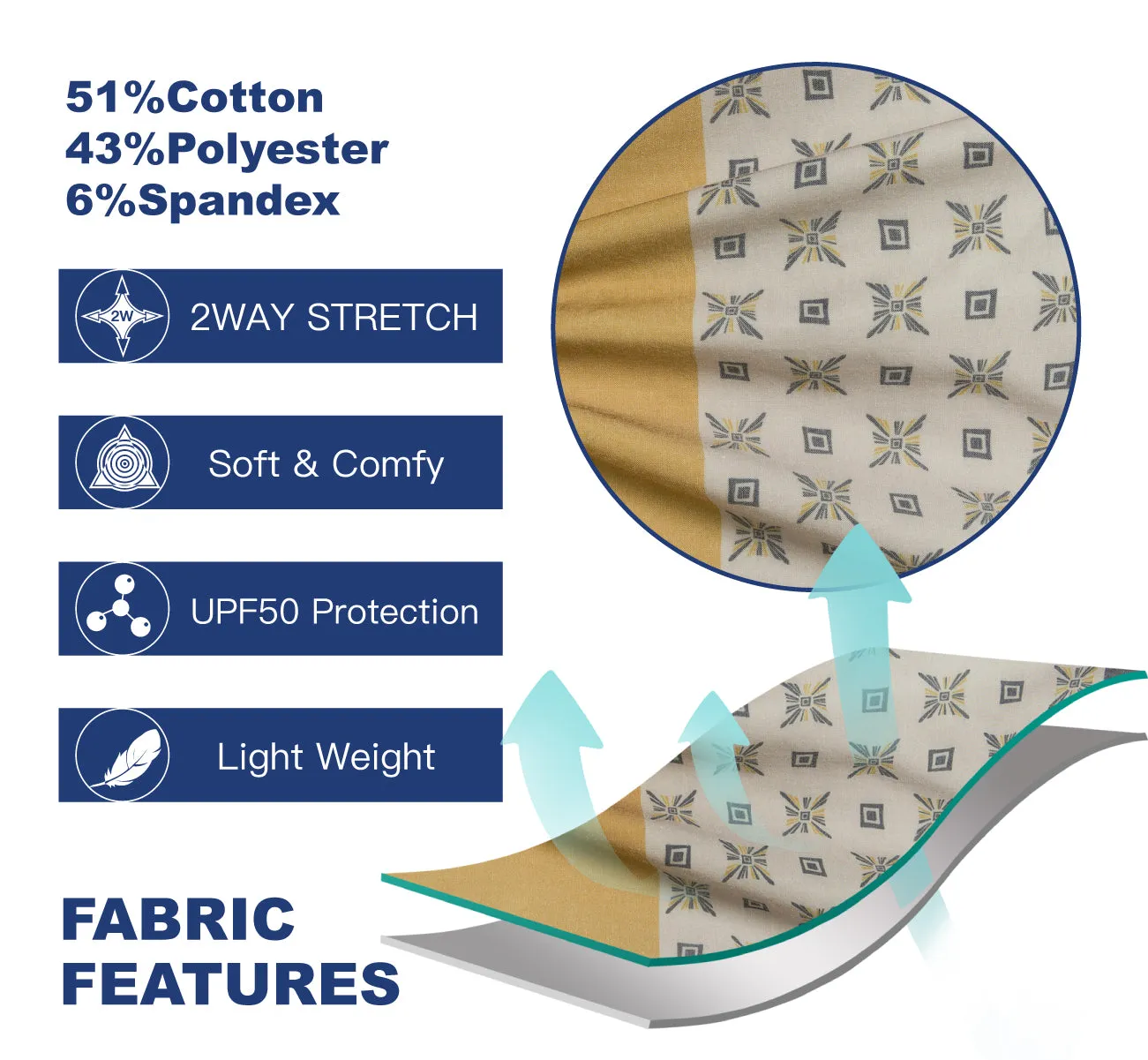 Men's 9" Fashion Stretch BoardShorts With Soft Fabric