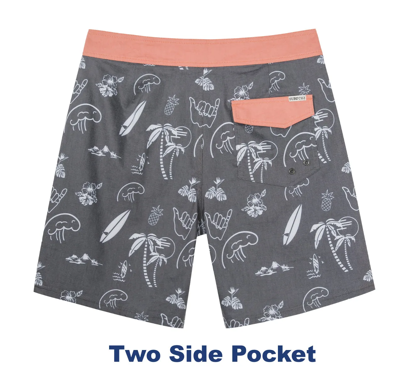 Men's 9" Fashion Stretch BoardShorts With Soft Fabric