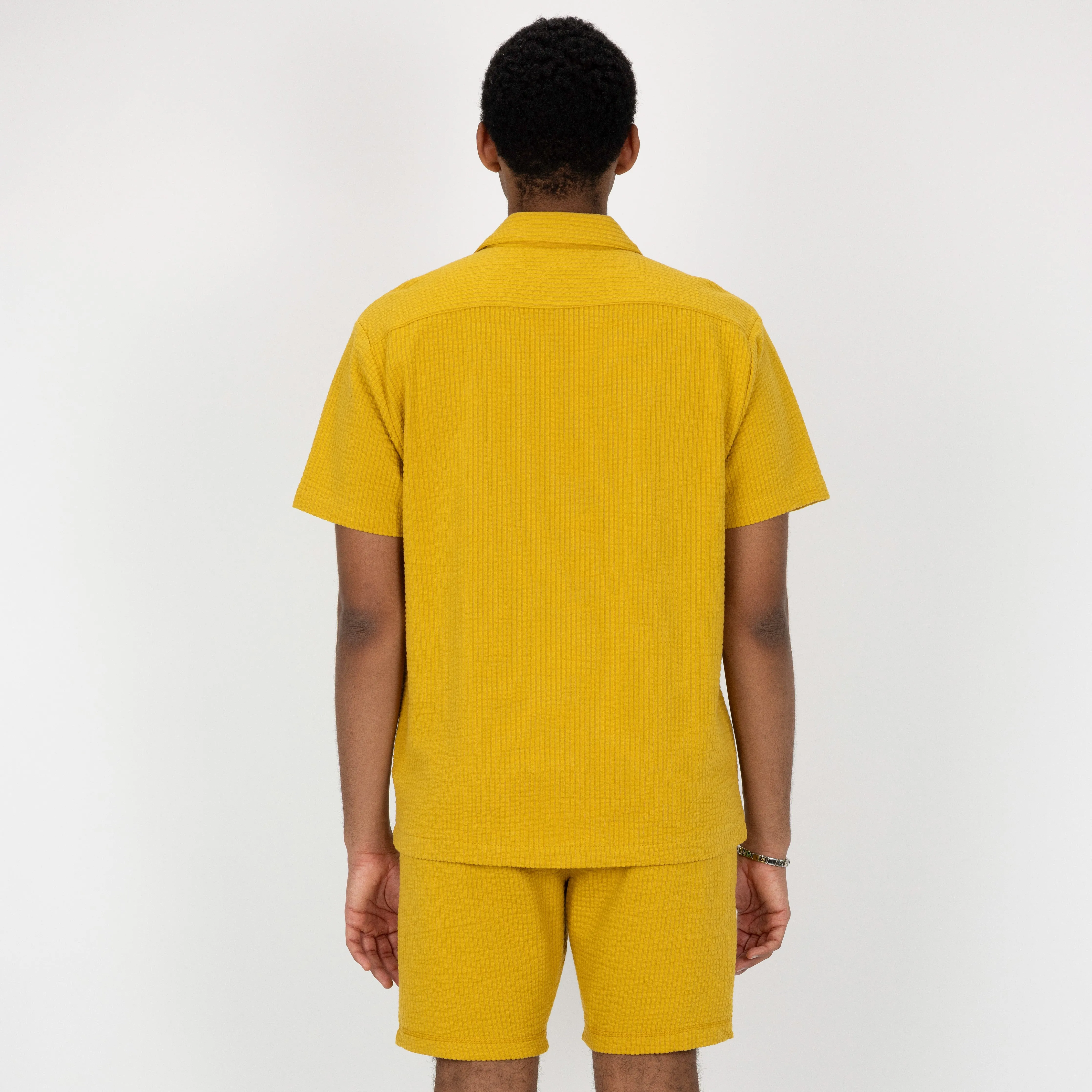 Mens Cool Knit Seersucker Shorts - Tawny Olive