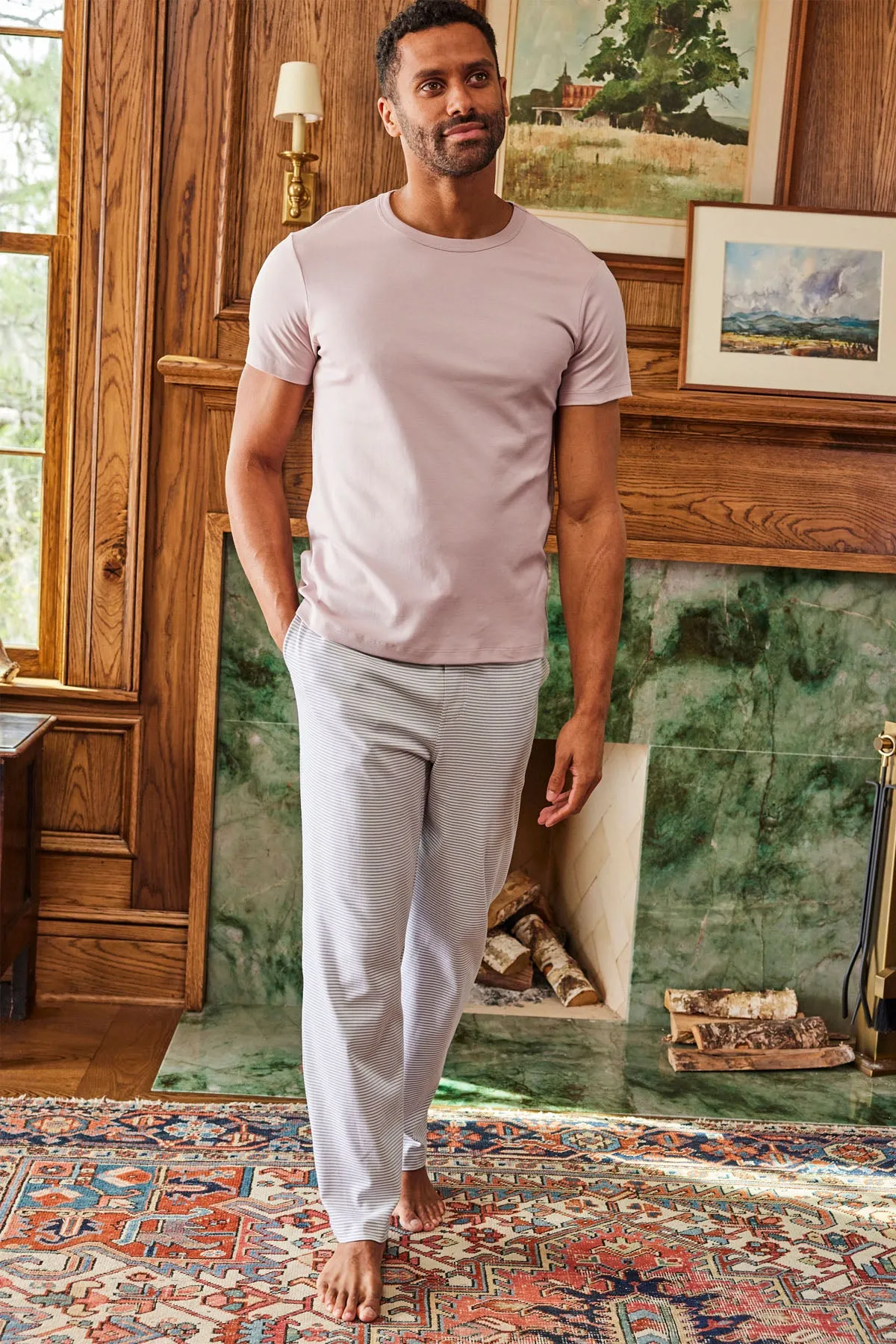 Men's Pima Crewneck Tee in Sunset