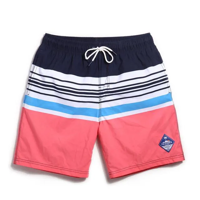 Men's Striped Beach Board Shorts