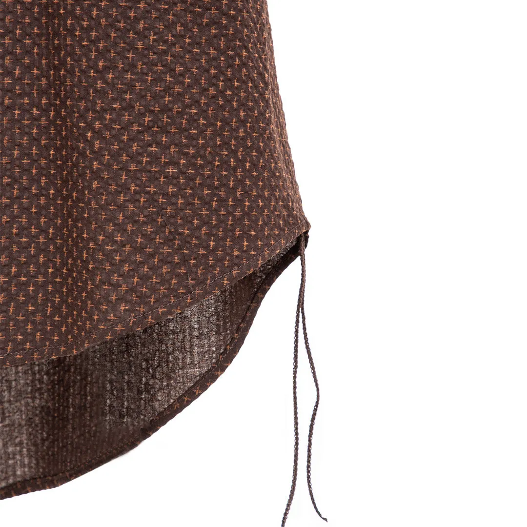 Merely Sashiko Printed Oversized Short Sleeve Shirts