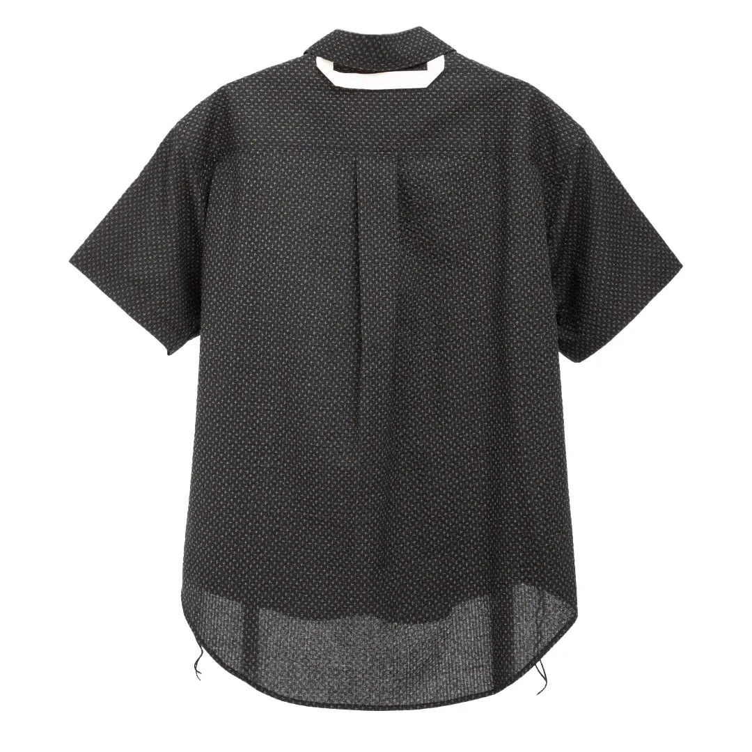 Merely Sashiko Printed Oversized Short Sleeve Shirts