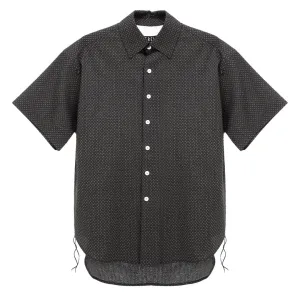 Merely Sashiko Printed Oversized Short Sleeve Shirts