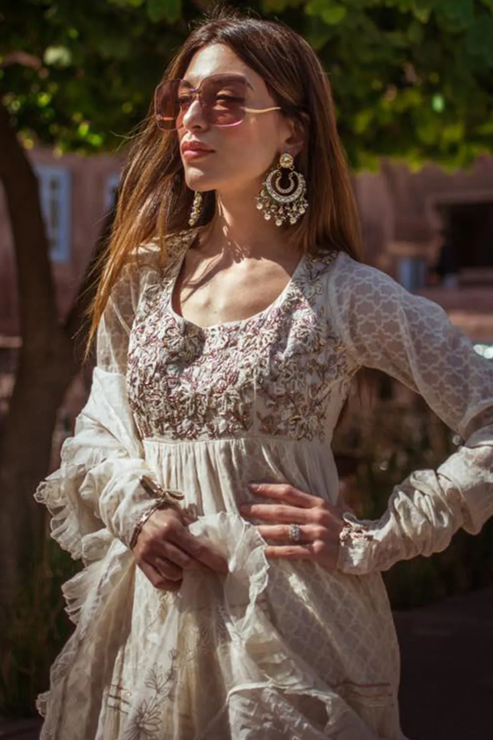 Mia Sethna Malhotra in our hand embroidered anarkali