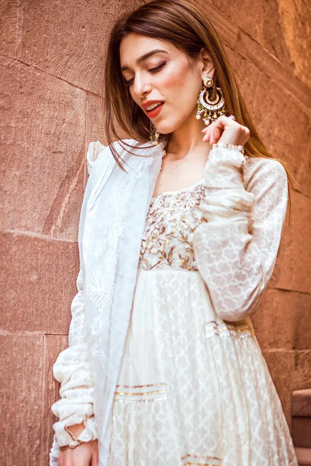 Mia Sethna Malhotra in our hand embroidered anarkali