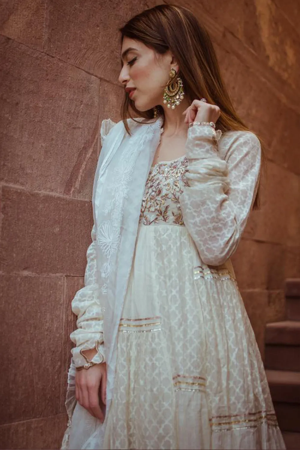 Mia Sethna Malhotra in our hand embroidered anarkali