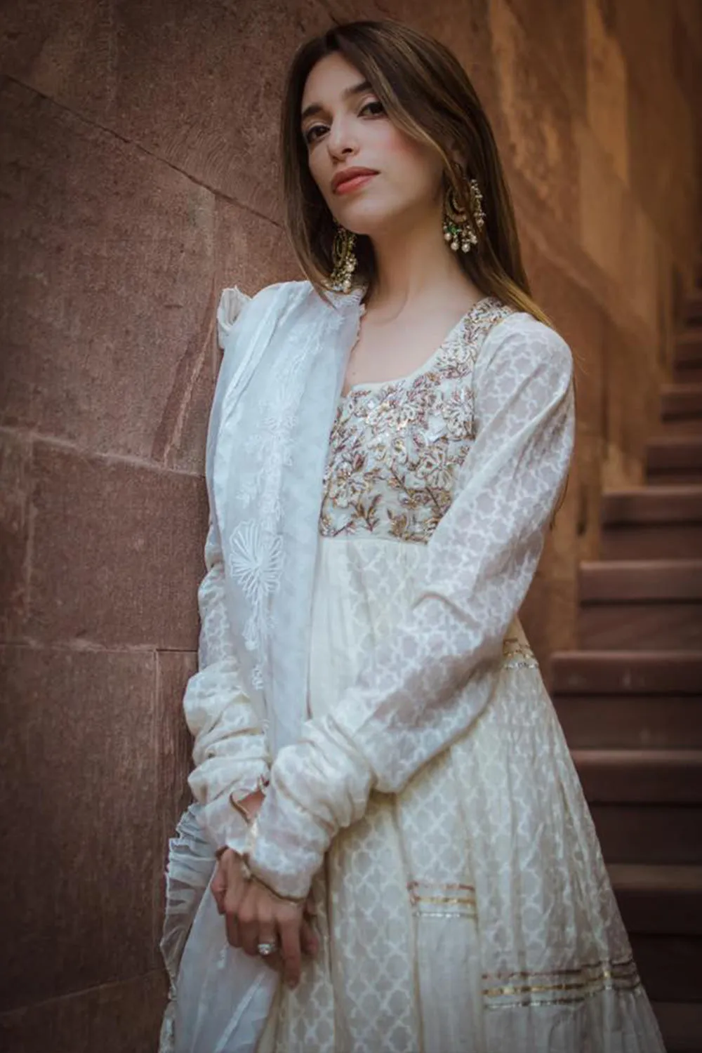 Mia Sethna Malhotra in our hand embroidered anarkali