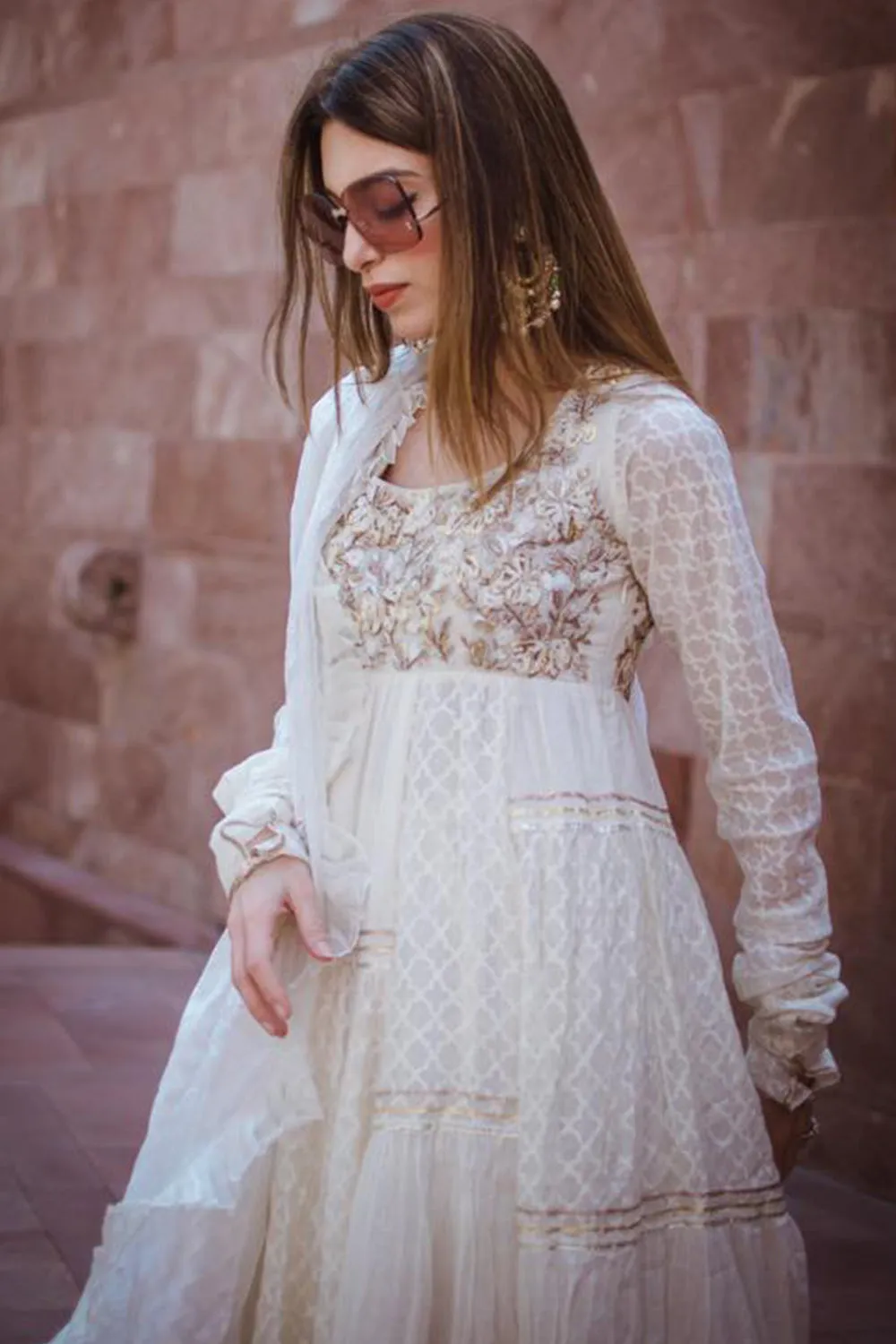 Mia Sethna Malhotra in our hand embroidered anarkali