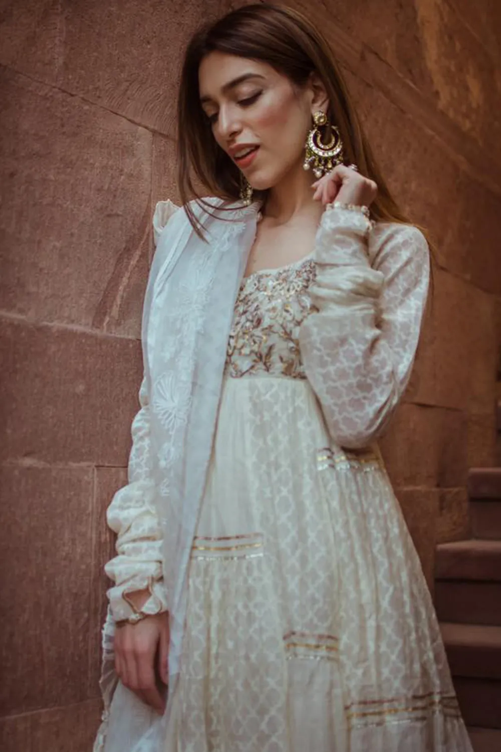 Mia Sethna Malhotra in our hand embroidered anarkali