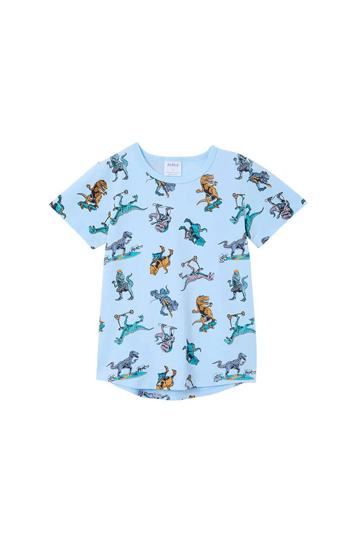Milky | Dino Rock Skate Tee | Sizes 8-12