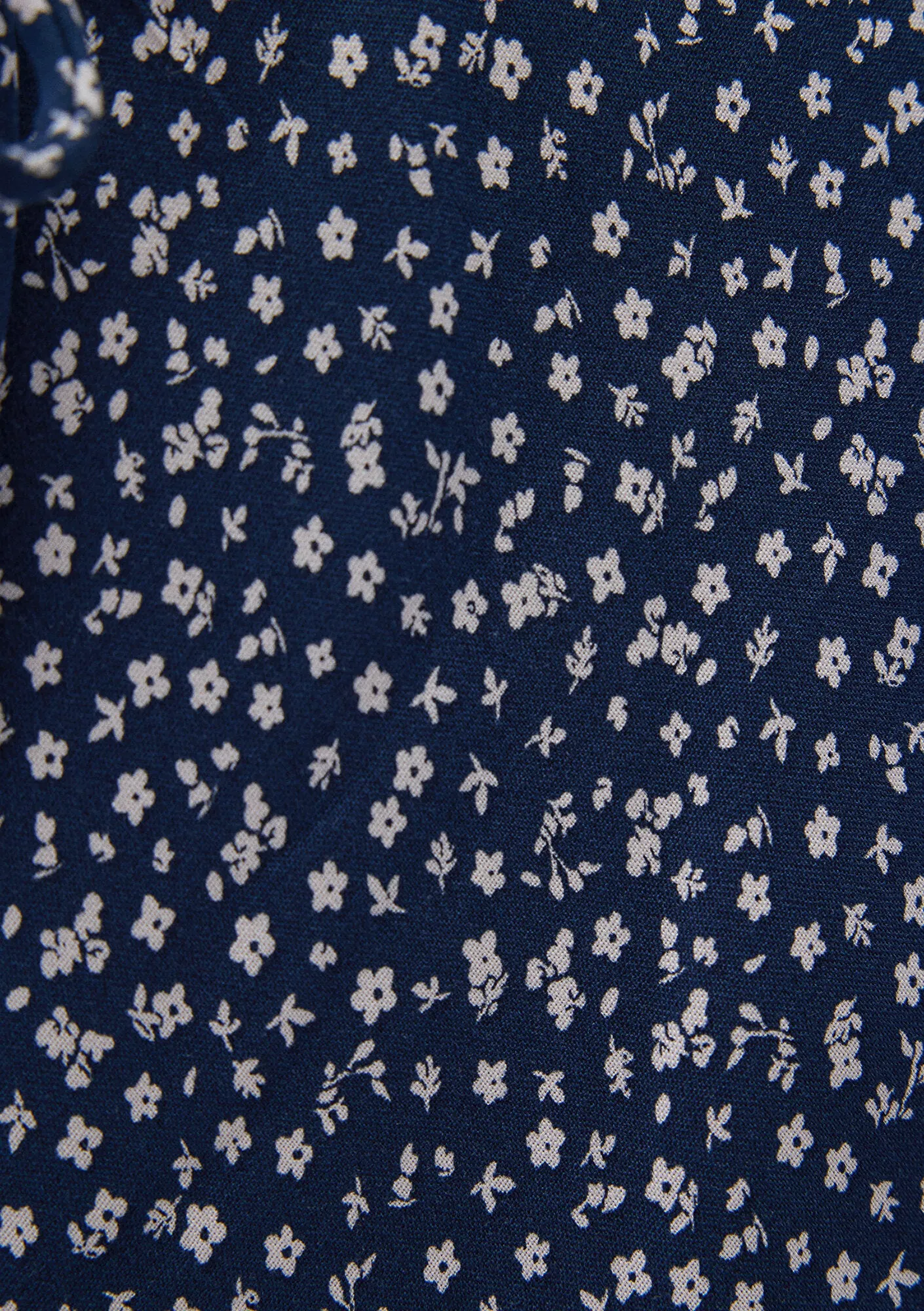 Mini Flower Printed Navy Skirt